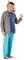 The Costume Center 72" Beige and Blue Bojack Horseman Adult Unisex Halloween Costume - One Size